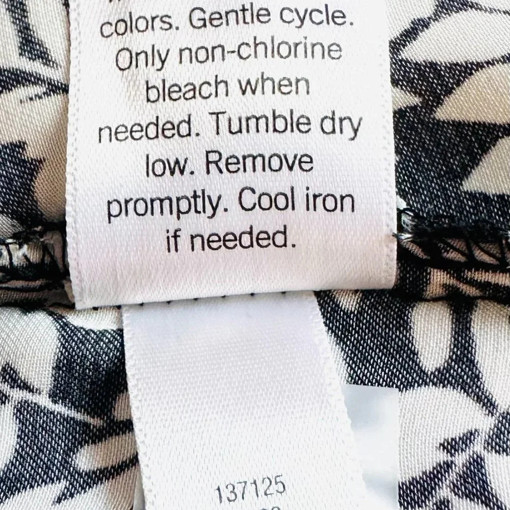 NWT CROFT & BARROW Women Short Sleeve Pullover Casual Black Floral Shirt Size XL - Picture 14 of 14